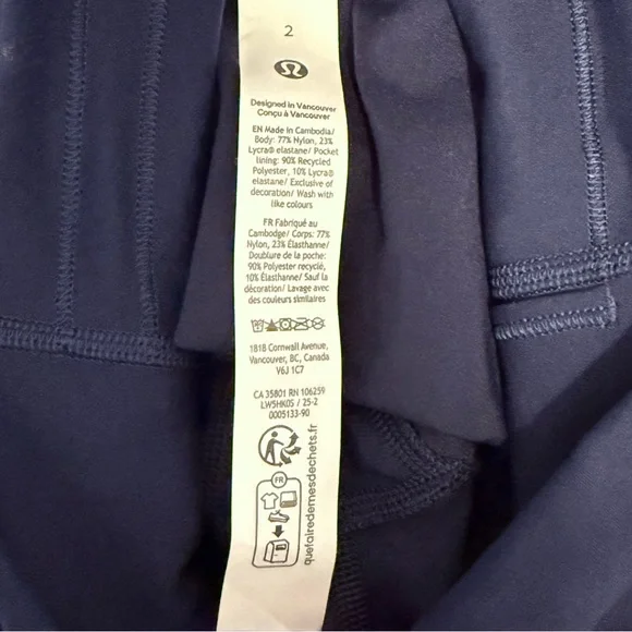 Lululemon Wunder Under Leggings Bundle | Teal & Navy High Rise Luxtreme — Size 2 - Picture 4 of 11
